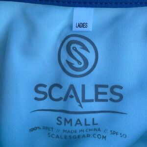 Scales Ladies Blue SPF 50 Shirt - Size Ladies Small